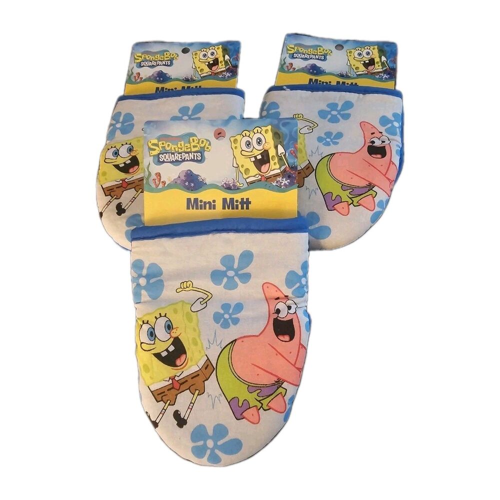 3 NEW SpongeBob Squarepants Oven Mini Mitts